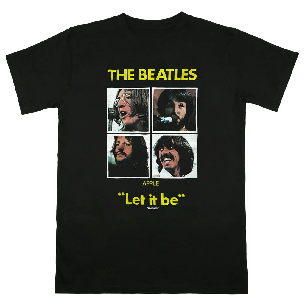 Official The Beatles - Let It Be - Black T-Shirt | Twisted NZ
