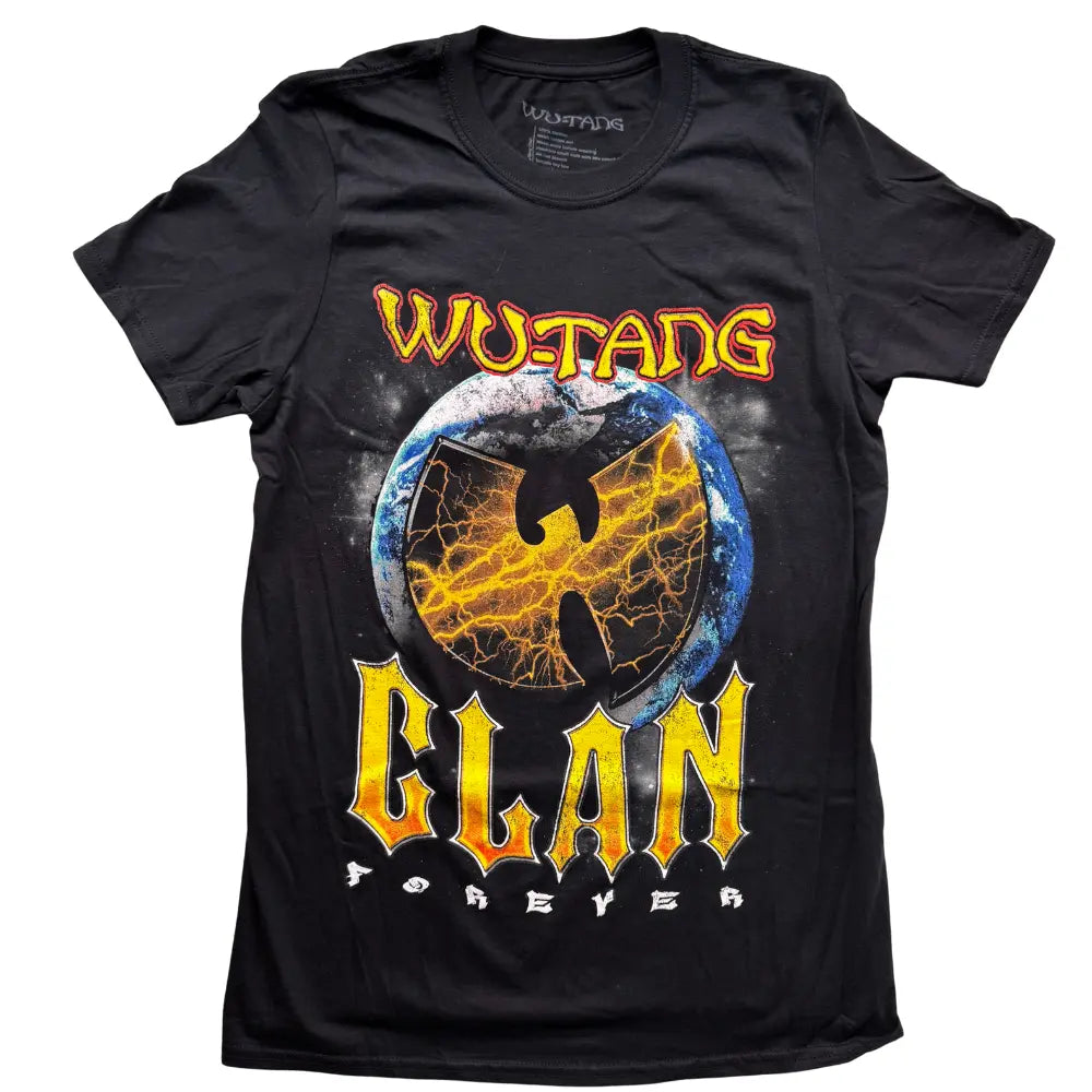 Official Wu-Tang Clan - Bat Globe - Black T-Shirt (Ltd Edition