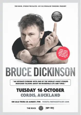 Iron Maiden's Bruce Dickinson in Auckland 16 October 2018 Twisted Thread