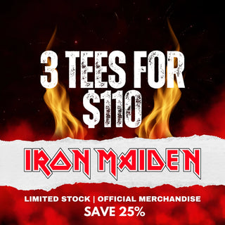 3 TEES FOR $110 - Iron Maiden - Mystery Bundle Iron Maiden