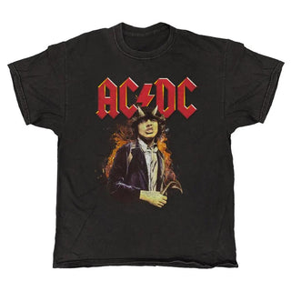 AC/DC - Angus Flames - Black Vintage T-shirt AC/DC