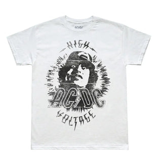 AC/DC - Angus High Voltage - White Vintage T-shirt AC/DC