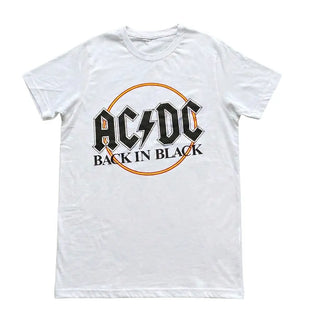 AC/DC - Back in Black - White T-Shirt (Final Run) AC/DC