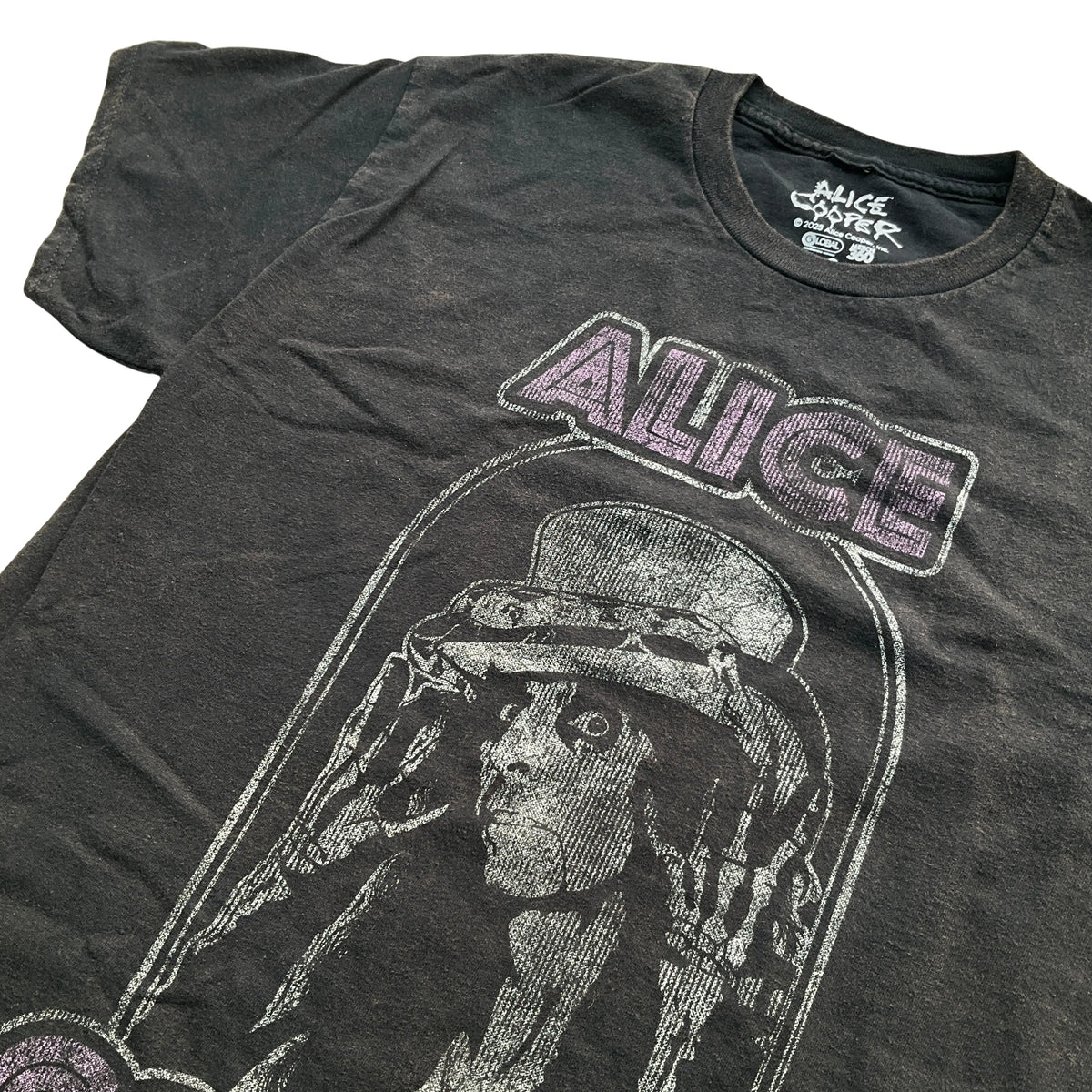 Official Alice Cooper - Top Hat - Black Vintage T-shirt | Twisted