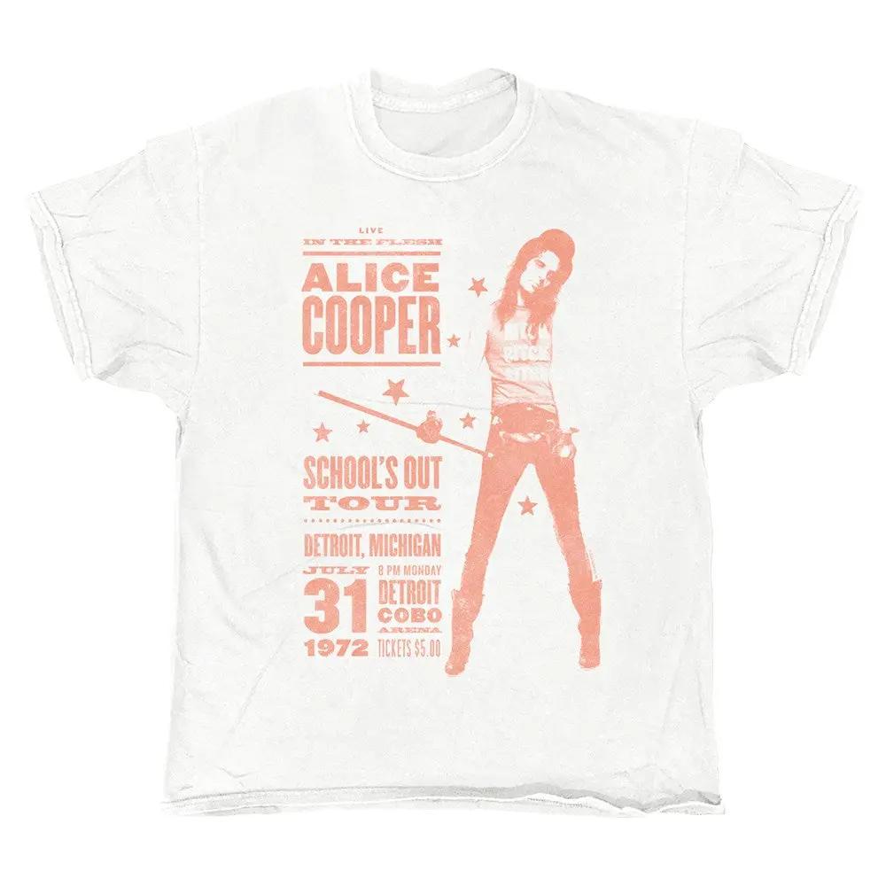 Official Alice Cooper - Vintage Detroit - White Vintage T-shirt