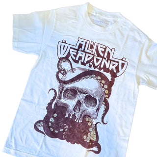 Alien Weaponry - Tenta Skull - White T-Shirt Alien Weaponry