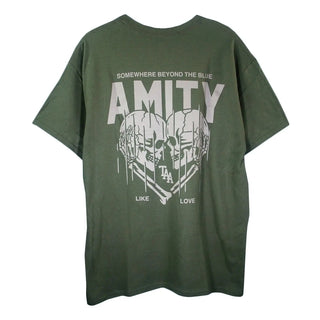 Amity Affliction - Green Military Heart T-Shirt (w Back) The Amity Affliction