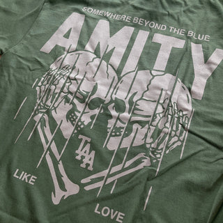 Amity Affliction - Green Military Heart T-Shirt (w Back) The Amity Affliction
