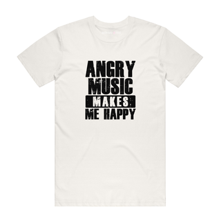 Angry Music Makes Me Happy - Music T-Shirt - Natural Backyard Tees