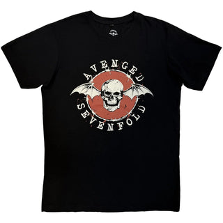 Avenged Sevenfold - Deathbat Red Circle - Black T-Shirt Avenged Sevenfold
