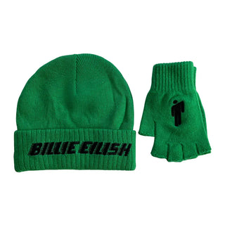 Billie Eilish - Blohsh - Green Glove and Beanie Set Billie Eilish