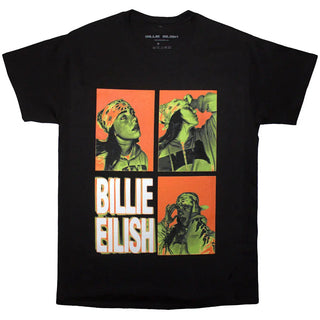 Billie Eilish - Retro Photos Logo - Black T-Shirt Billie Eilish