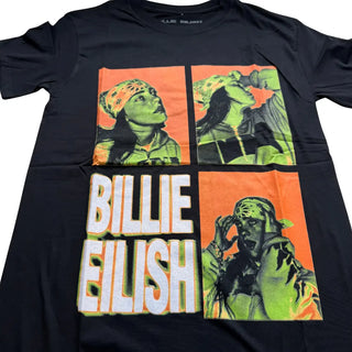 Billie Eilish - Retro Photos Logo - Black T-Shirt Billie Eilish