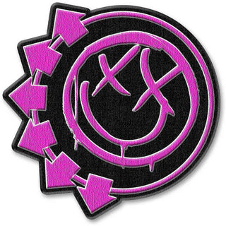Blink 182 Patch - Pink Neon Six Arrows Smile (Iron On) Blink 182