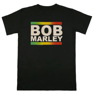 Bob Marley - Block Logo - Black T-Shirt