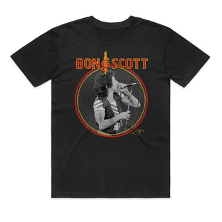 Bon Scott - Vic Park Circle T-Shirt Bon Scott