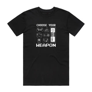 Choose Your Weapon - Gamer T-Shirt - Natural Backyard Tees