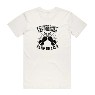 Clap On 1 And 3 - Music T-Shirt - Natural Backyard Tees