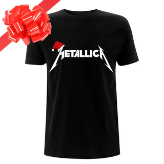 Metallica - Santa Hat - Black T-Shirt