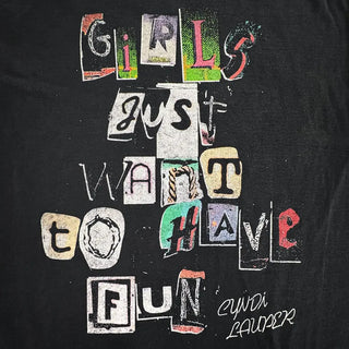 Cyndi Lauper - Girls Just Wanna Letters T-Shirt Cyndi Lauper