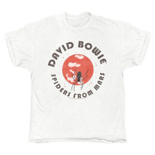 David Bowie - Spiders From Mars Circle - White Vintage T-shirt David Bowie