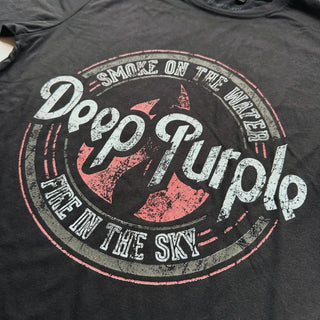 Deep Purple - Smoke Circle -Black T-Shirt Deep Purple