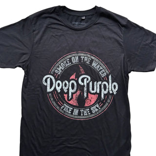 Deep Purple - Smoke Circle -Black T-Shirt Deep Purple