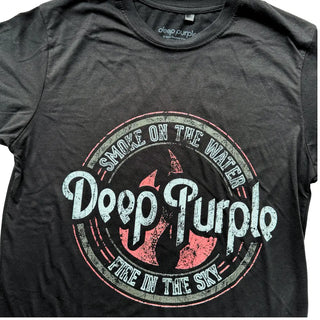 Deep Purple - Smoke Circle -Black T-Shirt Deep Purple