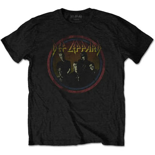 Def Leppard - Vintage Circle - Black T-Shirt Def Leppard