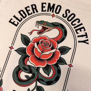 Elder Emo Society - Halloween T-Shirt - Natural Backyard Tees