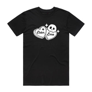Elder Emo (Heart) - Halloween T-Shirt - Black Backyard Tees