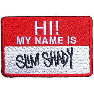 Eminem Patch - Slim Shady Name Badge (Iron On) EMINEM