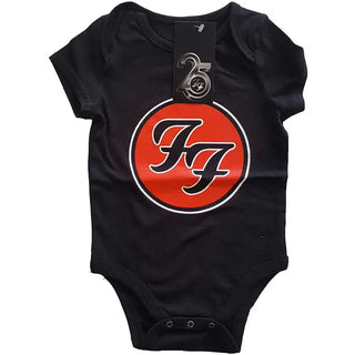 Foo Fighters - Classic Logo - Baby Black Onesie Foo Fighters