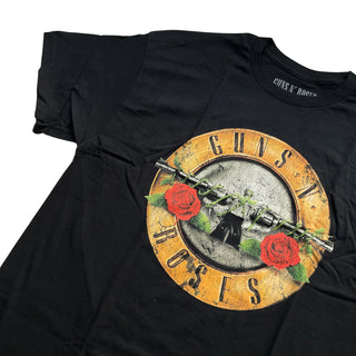 GNR - Classic Bullet Logo (Distressed) - Black T-Shirt Guns N' Roses