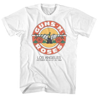 GNR - LA Bullet - White T-Shirt Guns N' Roses