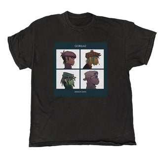 Gorillaz - Demon Dayz - Black Vintage T-shirt Gorillaz