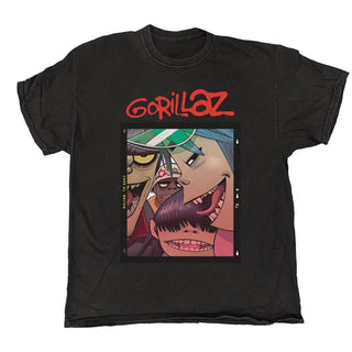 Gorillaz - Polaroid - Black Vintage T-shirt Gorillaz
