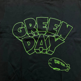 Green Day - Bad Year - Tall Black T-shirt (FINAL RUN) Green Day