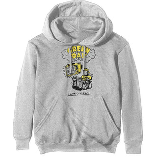 Green Day - LongView Doodle - Grey Pullover Hoodie Green Day