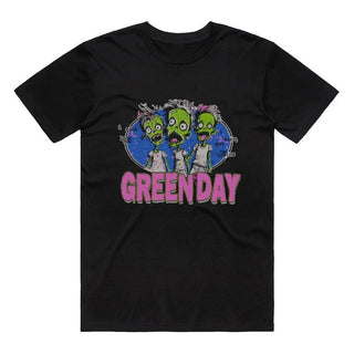 Green Day - Zombies - Black T-shirt Green Day