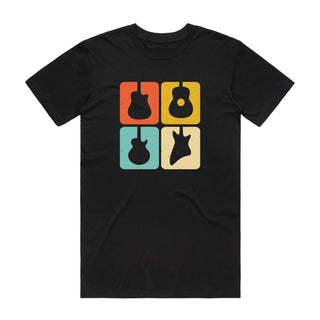 Guitar Squares - Music T-Shirt - Black Backyard Tees