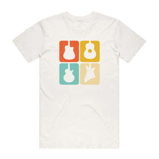 Guitar Squares - Music T-Shirt - Natural Backyard Tees