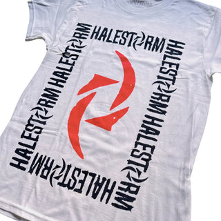 Halestorm - Text Frame - White T-shirt Halestorm