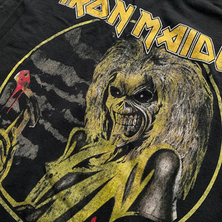 Iron Maiden - Killers Recoloured with Clouds - Black Vintage T-shirt Iron Maiden