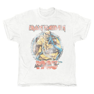 Iron Maiden - Piece of Mind Tour 83 - White Vintage T-shirt Iron Maiden