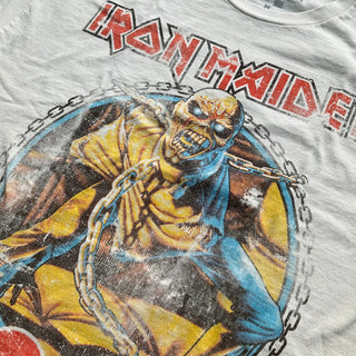 Iron Maiden - Piece of Mind Tour 83 - White Vintage T-shirt Iron Maiden