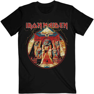 Iron Maiden - Powerslave Lightning Circle - Black T-Shirt Iron Maiden
