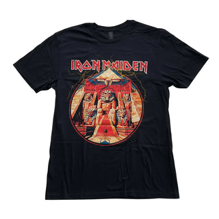 Iron Maiden - Powerslave Lightning Circle - Black T-Shirt (FINAL RUN) Iron Maiden