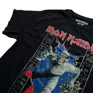 Iron Maiden - Powerslave Wall - Black Vintage T-shirt Iron Maiden