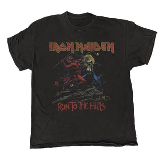 Iron Maiden - Run To The Hills - Black Vintage T-shirt Iron Maiden